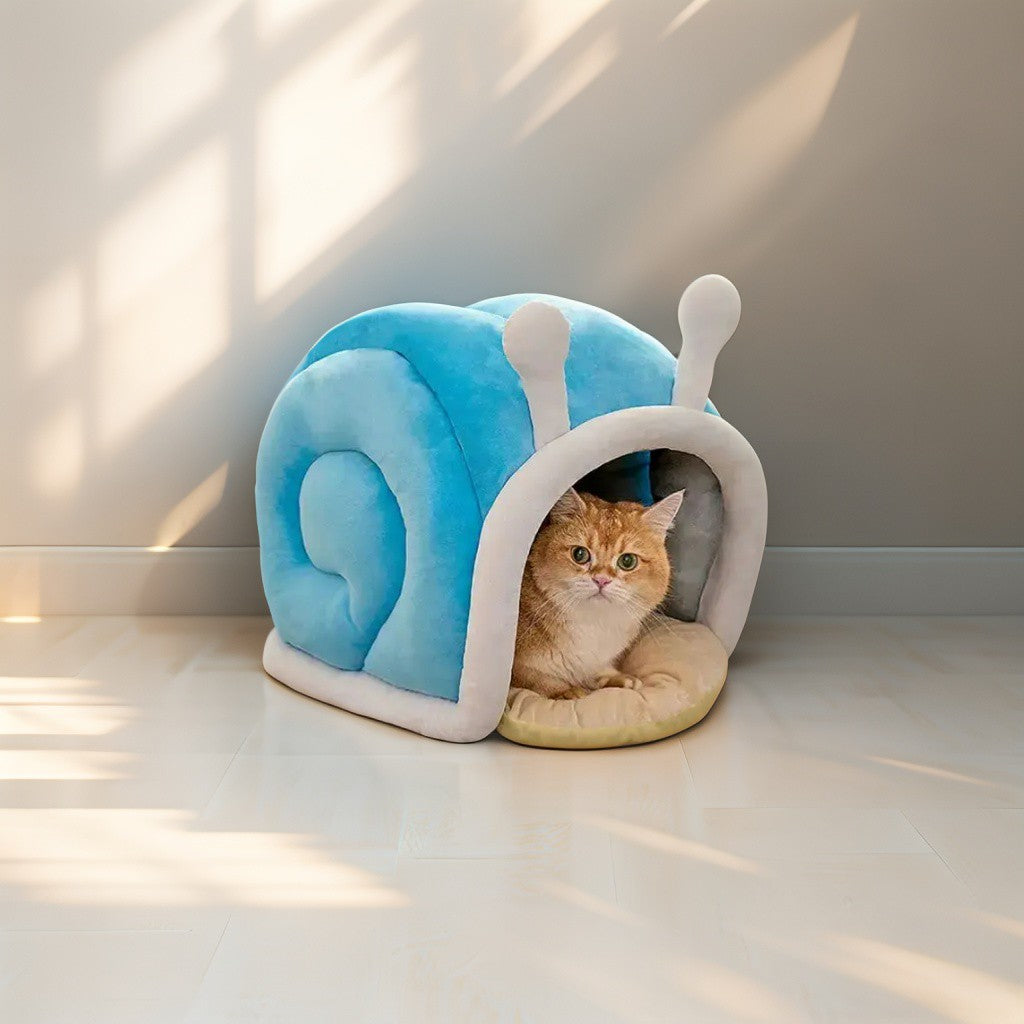 Pawsola – Schneckenförmiges Katzenhaus 🐌💙 Pawsola