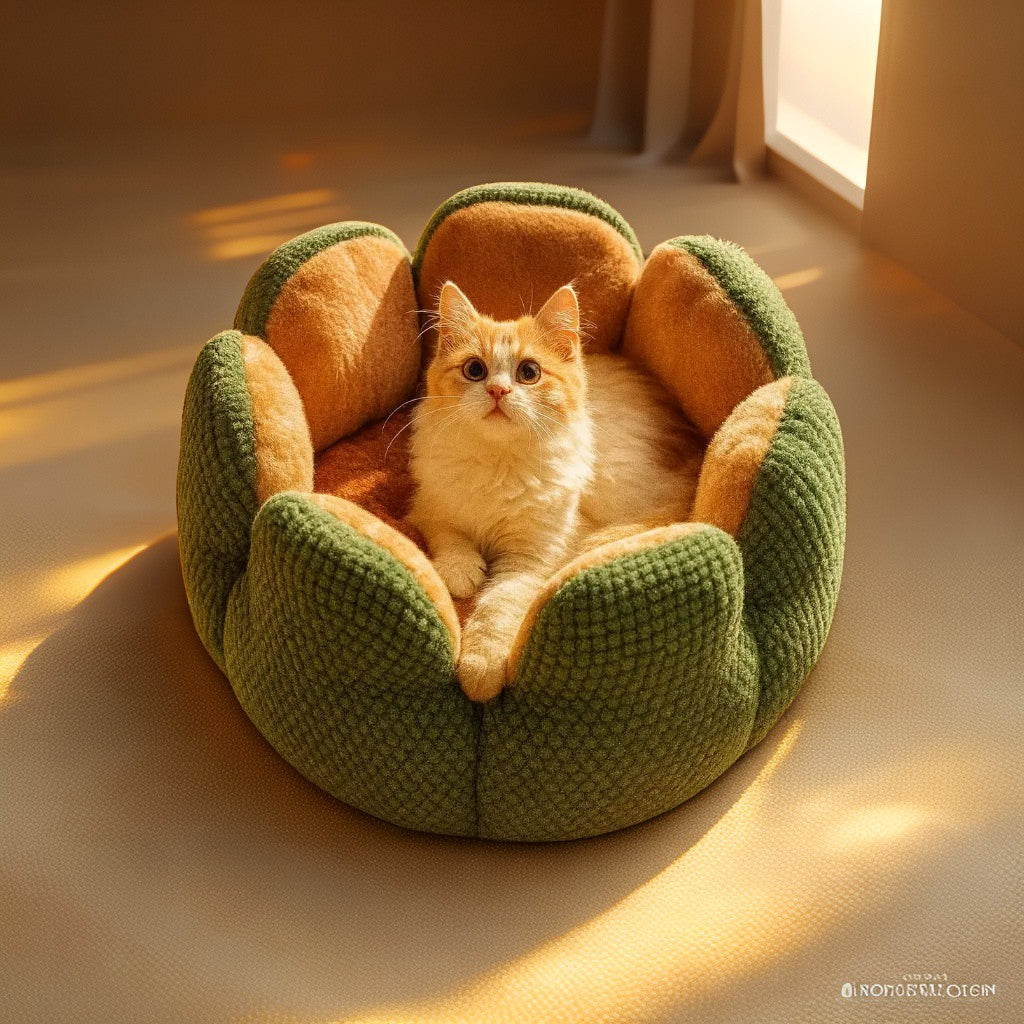 Pawsola – Ultraweiches Rundes Plüsch-Katzenbett 🐾✨ Pawsola